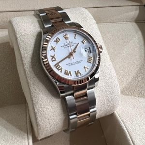 Rolex Datejust 31, 31mm Steel/Roségold 2022 White Roman Dial